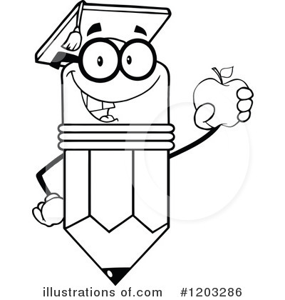 Royalty-Free (RF) Pencil Clipart Illustration by Hit Toon - Stock Sample #1203286