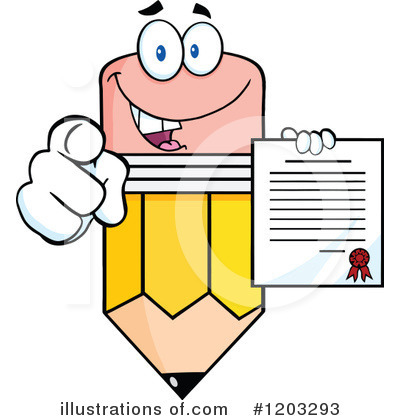 Royalty-Free (RF) Pencil Clipart Illustration by Hit Toon - Stock Sample #1203293