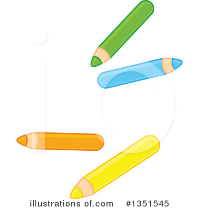 Colored Pencils Clipart #1351545 by Alex Bannykh