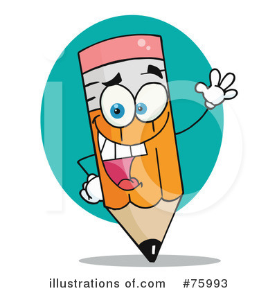 Royalty-Free (RF) Pencil Clipart Illustration by Hit Toon - Stock Sample #75993