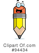 Pencil Clipart #94434 by Cory Thoman