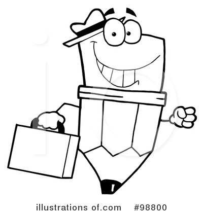 Royalty-Free (RF) Pencil Clipart Illustration by Hit Toon - Stock Sample #98800