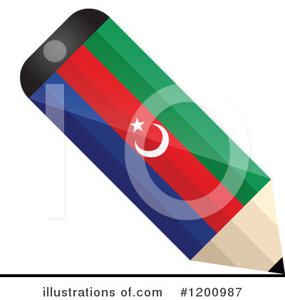 Royalty-Free (RF) Pencil Flag Clipart Illustration by Andrei Marincas - Stock Sample #1200987