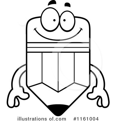Royalty-Free (RF) Pencil Mascot Clipart Illustration by Cory Thoman - Stock Sample #1161004