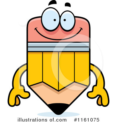 Pencil Mascot Clipart #1161075 by Cory Thoman