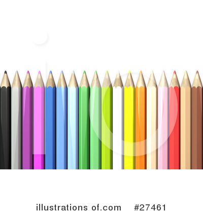 Royalty-Free (RF) Pencils Clipart Illustration by Frog974 - Stock Sample #27461