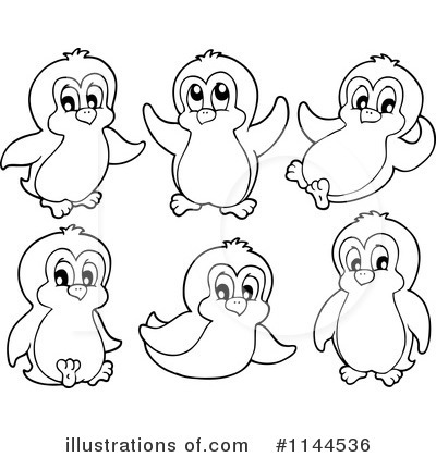 Royalty-Free (RF) Penguin Clipart Illustration by visekart - Stock Sample #1144536