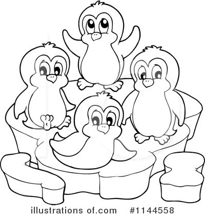 Royalty-Free (RF) Penguin Clipart Illustration by visekart - Stock Sample #1144558