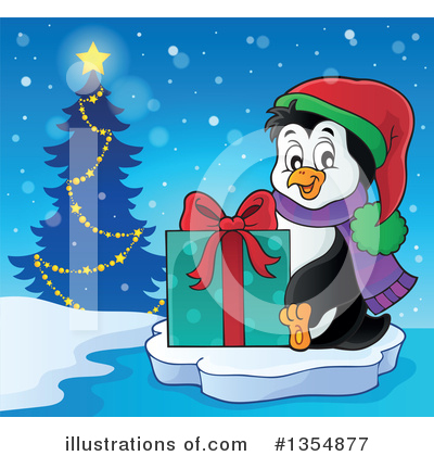 Royalty-Free (RF) Penguin Clipart Illustration by visekart - Stock Sample #1354877