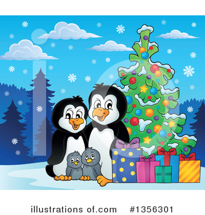 Royalty-Free (RF) Penguin Clipart Illustration by visekart - Stock Sample #1356301