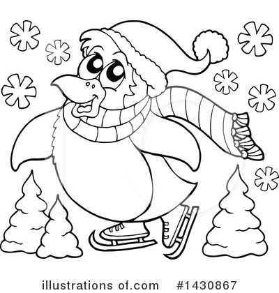 Royalty-Free (RF) Penguin Clipart Illustration by visekart - Stock Sample #1430867