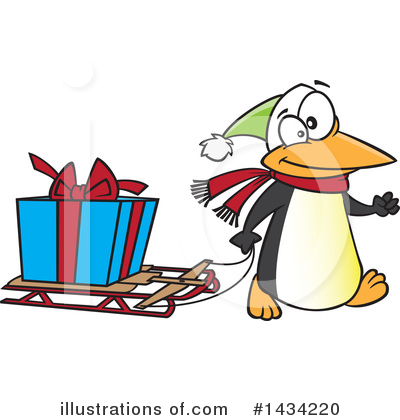 Royalty-Free (RF) Penguin Clipart Illustration by toonaday - Stock Sample #1434220