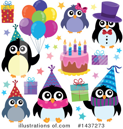 Royalty-Free (RF) Penguin Clipart Illustration by visekart - Stock Sample #1437273