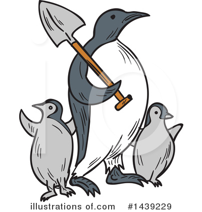 Royalty-Free (RF) Penguin Clipart Illustration by patrimonio - Stock Sample #1439229