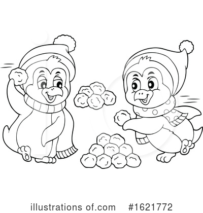Royalty-Free (RF) Penguin Clipart Illustration by visekart - Stock Sample #1621772
