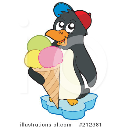 Royalty-Free (RF) Penguin Clipart Illustration by visekart - Stock Sample #212381