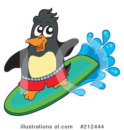 Royalty-Free (RF) Penguin Clipart Illustration by visekart - Stock Sample #212444
