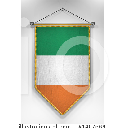 Ireland Flag Clipart #1407566 by stockillustrations