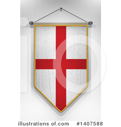 England Flag Clipart #1407588 by stockillustrations