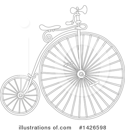 Royalty-Free (RF) Penny Farthing Clipart Illustration by Alex Bannykh - Stock Sample #1426598