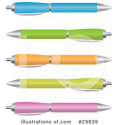 Royalty-Free (RF) Pens Clipart Illustration by Melisende Vector - Stock Sample #29839