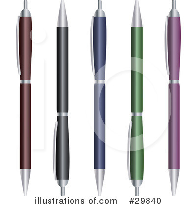 Royalty-Free (RF) Pens Clipart Illustration by Melisende Vector - Stock Sample #29840