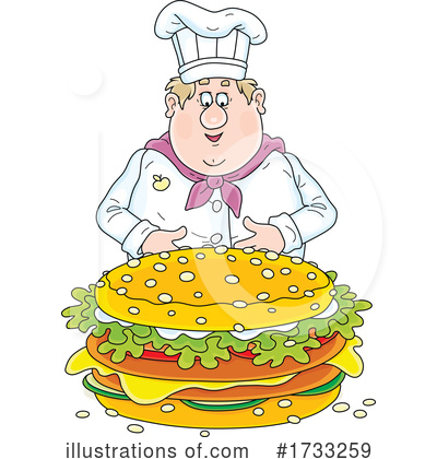 Cheeseburger Clipart #1733259 by Alex Bannykh