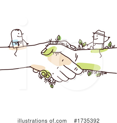 Handshake Clipart #1735392 by NL shop
