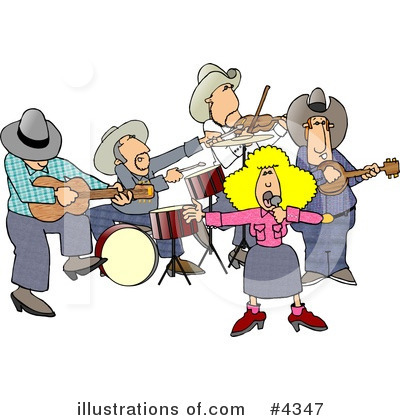 Country Music Clipart #4347 by djart