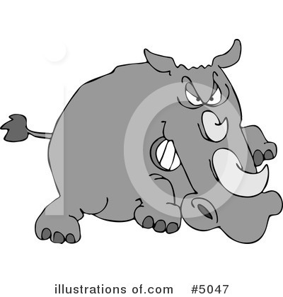Rhino Clipart #5047 by djart