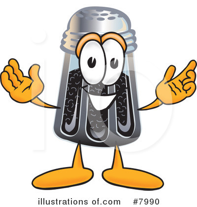 Royalty-Free (RF) Pepper Shaker Clipart Illustration by Mascot Junction - Stock Sample #7990