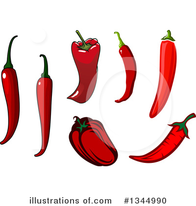Red Bell Pepper Clipart #1344990 by Vector Tradition SM