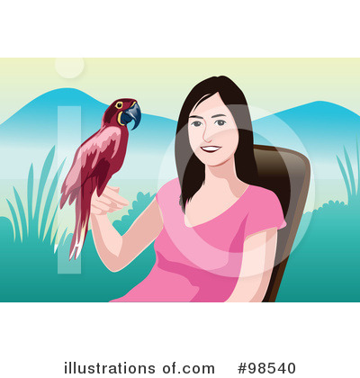 Royalty-Free (RF) Pet Bird Clipart Illustration by mayawizard101 - Stock Sample #98540