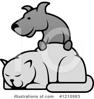 Cat And Dog Clipart #1210983 by Vector Tradition SM