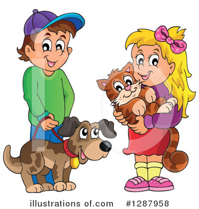 Royalty-Free (RF) Pets Clipart Illustration by visekart - Stock Sample #1287958