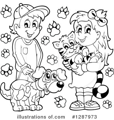 Royalty-Free (RF) Pets Clipart Illustration by visekart - Stock Sample #1287973