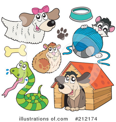 Royalty-Free (RF) Pets Clipart Illustration by visekart - Stock Sample #212174