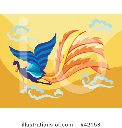Royalty-Free (RF) Phoenix Clipart Illustration by Cherie Reve - Stock Sample #42158