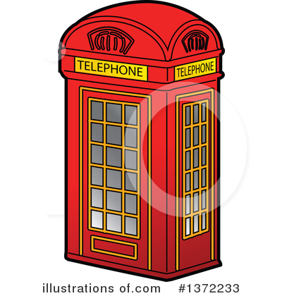 Phone Booth Clipart #1372233 by Clip Art Mascots