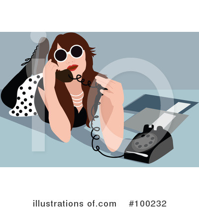 Royalty-Free (RF) Phone Clipart Illustration by mayawizard101 - Stock Sample #100232