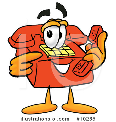 Royalty-Free (RF) Phone Clipart Illustration by Mascot Junction - Stock Sample #10285