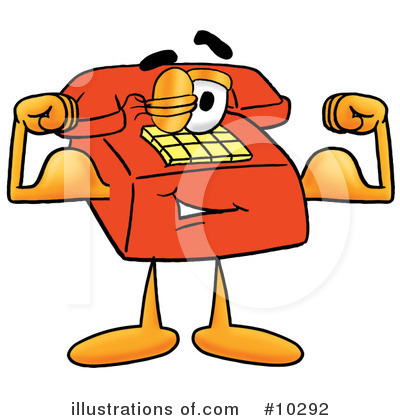 Royalty-Free (RF) Phone Clipart Illustration by Mascot Junction - Stock Sample #10292