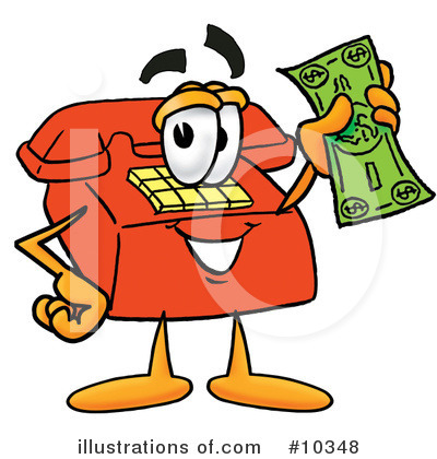 Royalty-Free (RF) Phone Clipart Illustration by Mascot Junction - Stock Sample #10348