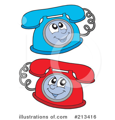 Royalty-Free (RF) Phone Clipart Illustration by visekart - Stock Sample #213416