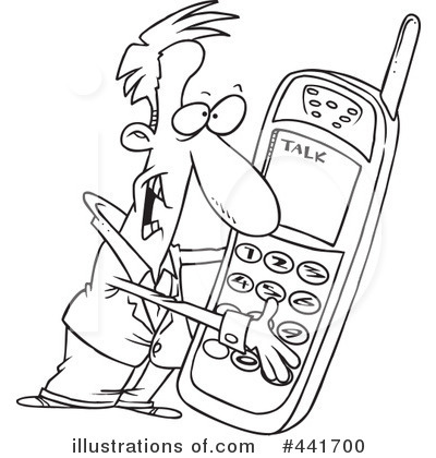 Royalty-Free (RF) Phone Clipart Illustration by toonaday - Stock Sample #441700