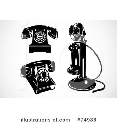 Royalty-Free (RF) Phones Clipart Illustration by BestVector - Stock Sample #74938