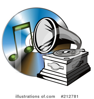 Royalty-Free (RF) Phonograph Clipart Illustration by patrimonio - Stock Sample #212781