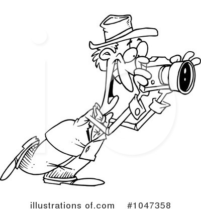 Royalty-Free (RF) Photographer Clipart Illustration by toonaday - Stock Sample #1047358