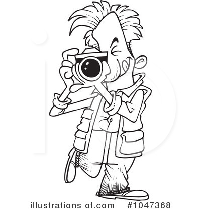 Royalty-Free (RF) Photographer Clipart Illustration by toonaday - Stock Sample #1047368