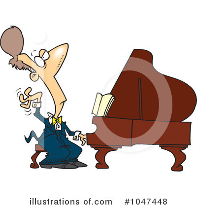 Royalty-Free (RF) Piano Clipart Illustration by toonaday - Stock Sample #1047448